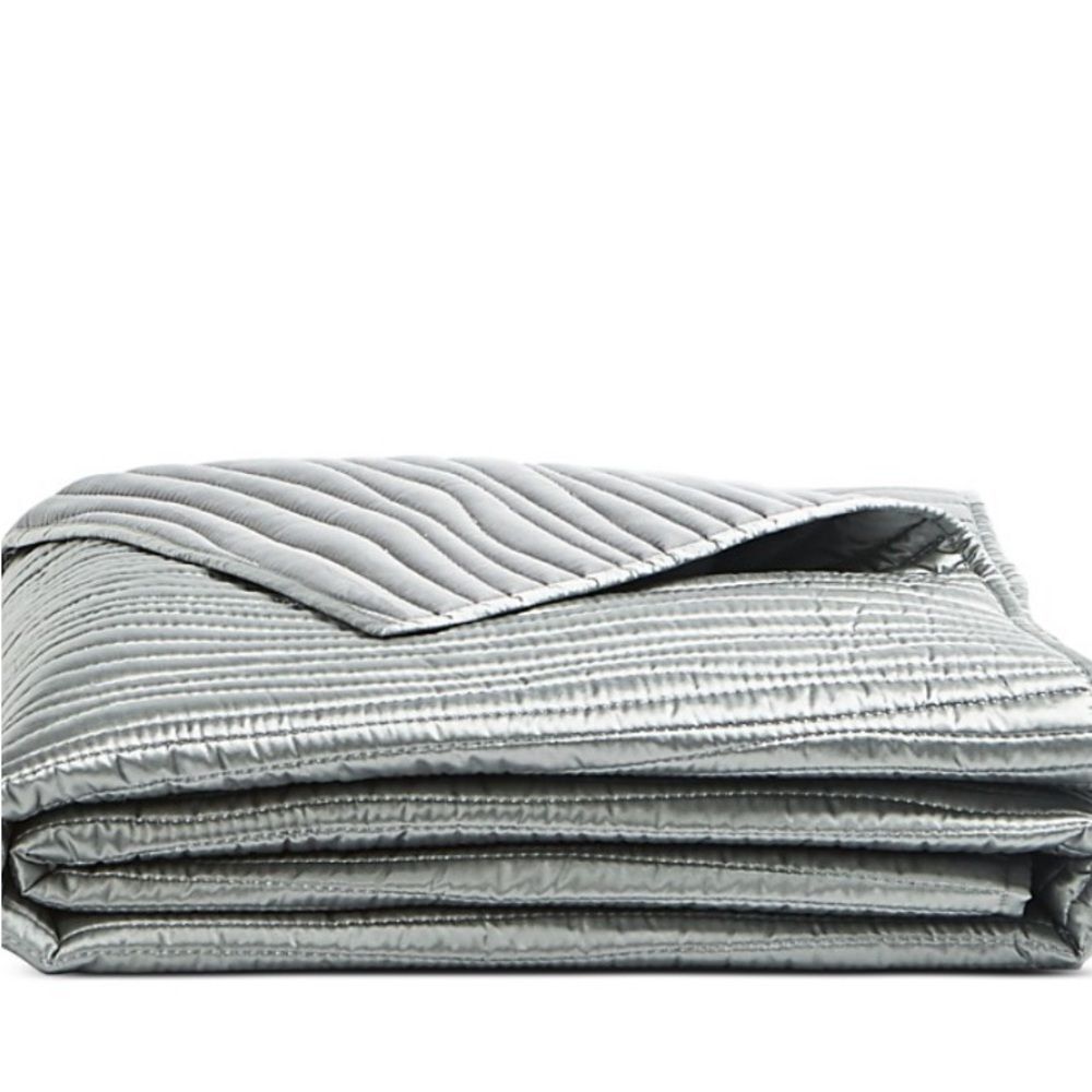 HUDSON PARK COLLECTION PALMETTO QUEEN COVERLET SILK